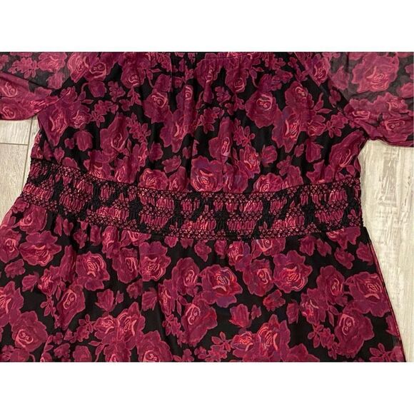 Terra & Sky plus size floral midi dress size 2X - Picture 4 of 12